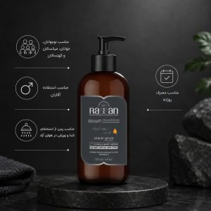 لوسیون بدن مردانه راسن با رایحه جورجیو آرمانی مناسب آقایان، مصرف روزانه و مراقبت از پوست پس از استحمام